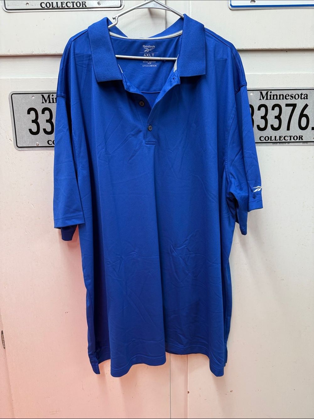 Reebok Men’s Blue Short-Sleeve Polo Shirt